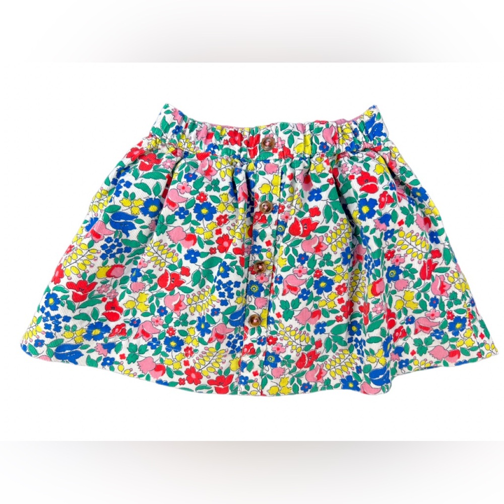 MINI BODEN Corduroy Floral Mini Skirt - 2-3Y